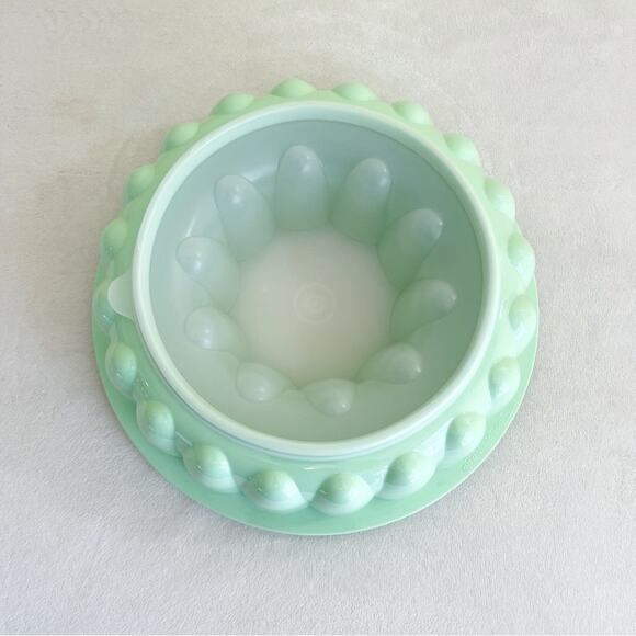 Vintage 3pc Tupperware Jello Mold Ring Bowl Mint Green, Ice, 1201 1202 1203 - Picture 4 of 8
